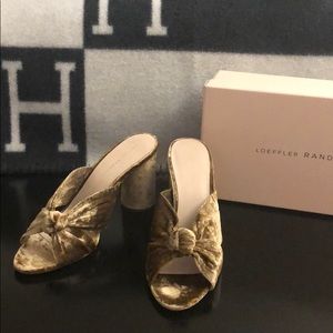 Loeffler Randall coco Siena velvet mules pumps 9.5
